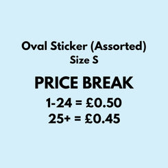 Real Oval Sticker (Assorted) - Size - S