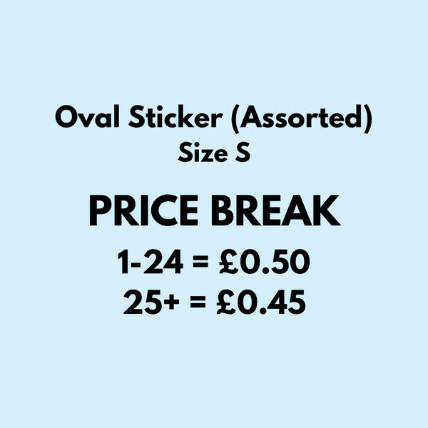 Real Oval Sticker (Assorted) - Size - S