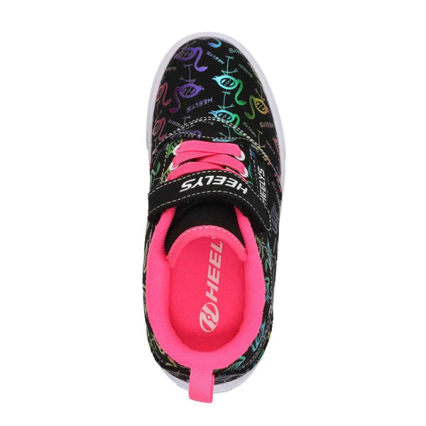 Heelys X2 Pro 20 X2  - Black / Pink / Rainbow - Skatewarehouse.co.uk