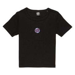 Santa Cruz Womens T-Shirt Other Dot Emb T-Shirt - Black - Skatewarehouse.co.uk