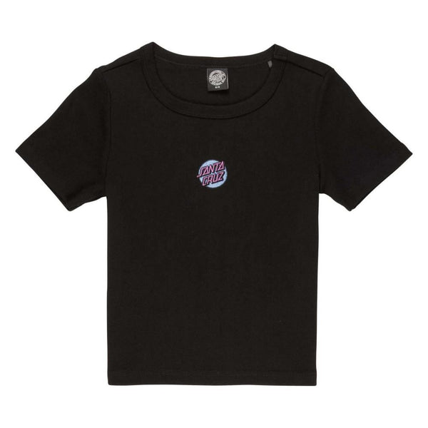 Santa Cruz Womens T-Shirt Other Dot Emb T-Shirt - Black - Skatewarehouse.co.uk