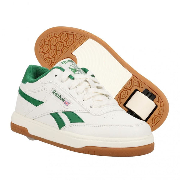 Heelys X Reebok Reebok Club C PU - Chalk / Green - Skatewarehouse.co.uk
