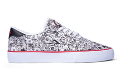 Lakai Jay Howell Manchester Canvas Skate Shoes - White Print - Skatewarehouse.co.uk