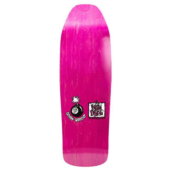 Heritage New Deal Danny Sargent Monkey Bomb Pink Skateboard Deck - 9.62