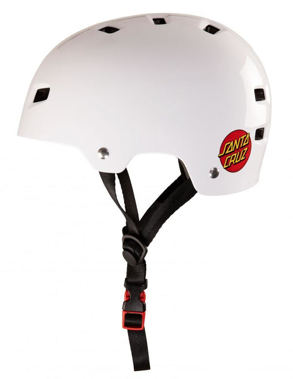 Bullet x Santa Cruz Helmet Slasher Youth - Gloss White - Skatewarehouse.co.uk