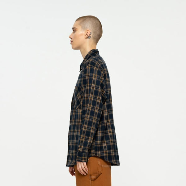 Santa Cruz Womens Shirt Murphy L/S Shirt - Navy Check - Skatewarehouse.co.uk