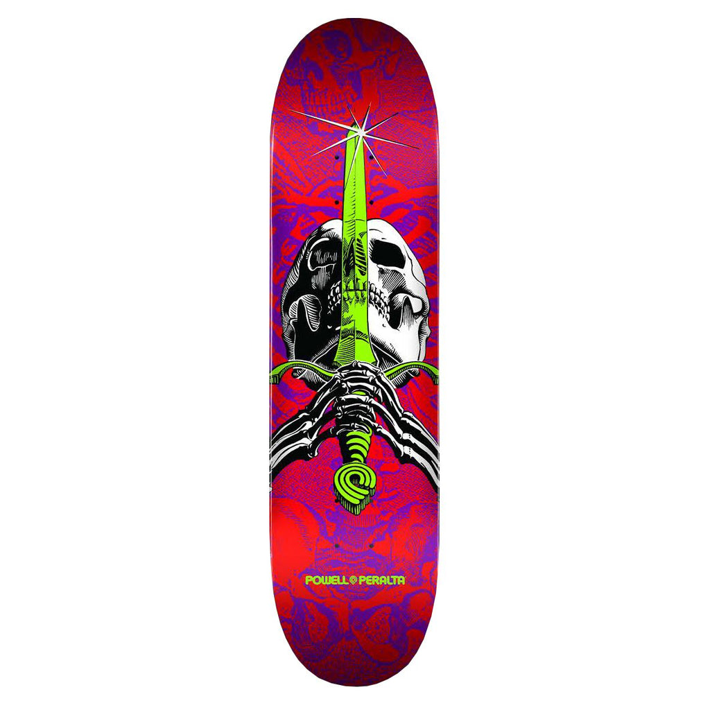 Powell Peralta Skull & Sword • Red / Purple • x Skateboard Deck - 8.0" - Skatewarehouse.co.uk
