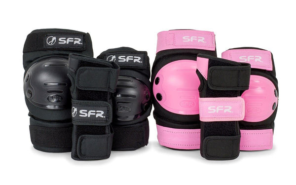 SFR Youth Ramp Triple Pad Set - Black / Pink - Skatewarehouse.co.uk