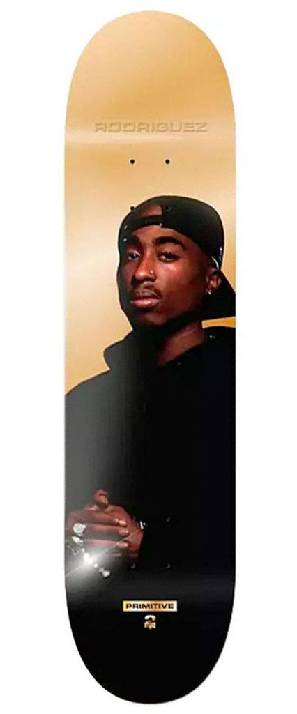 Primitive Tupac Rodriguez Shine Gold Skateboard Deck - 8.38" - Skatewarehouse.co.uk