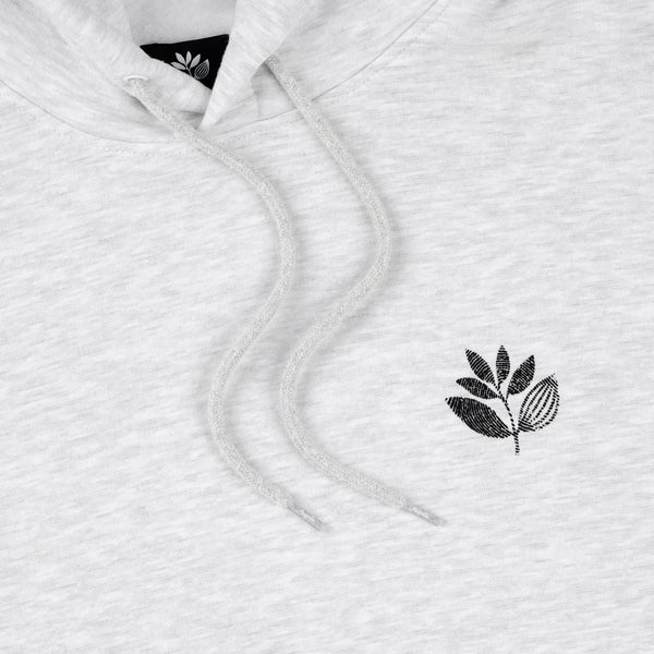 Magenta Fingerprint Plant Hoodie Ash - Skatewarehouse.co.uk