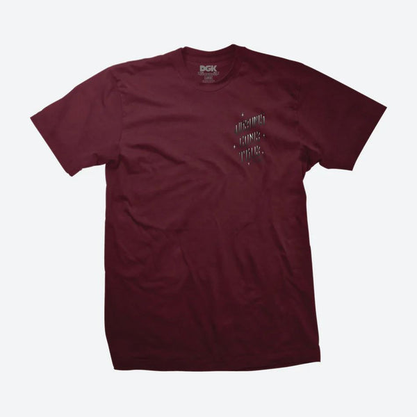 DGK Dreams Come True Tee Burgundy - Skatewarehouse.co.uk