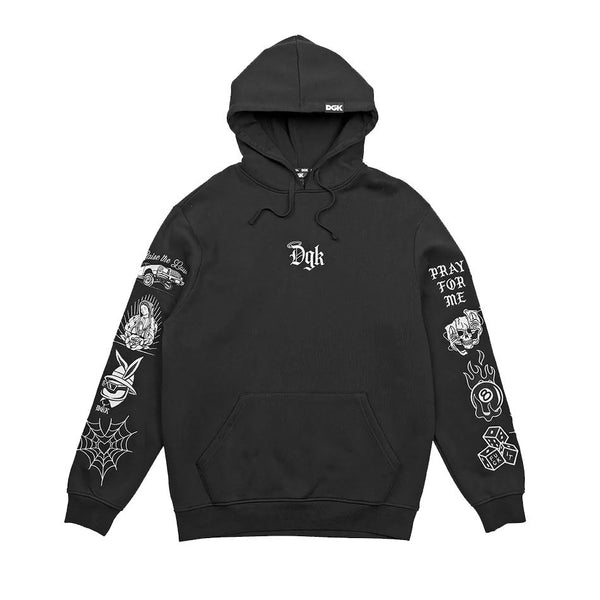 DGK Crazy Life Hooded Fleece Black - Skatewarehouse.co.uk