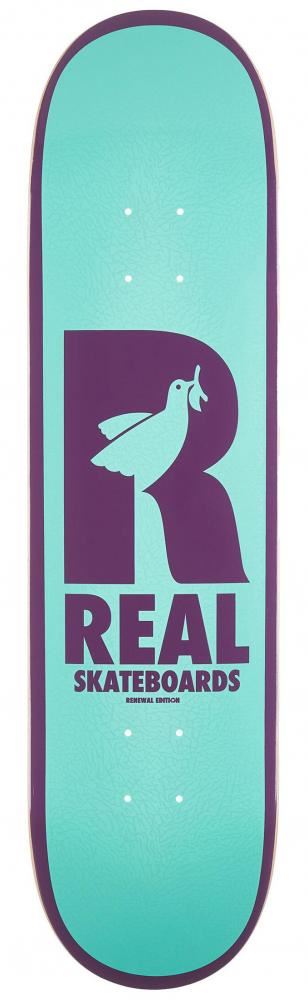 Real Renewal Doves Teal Custom Complete Skateboard - 8.06