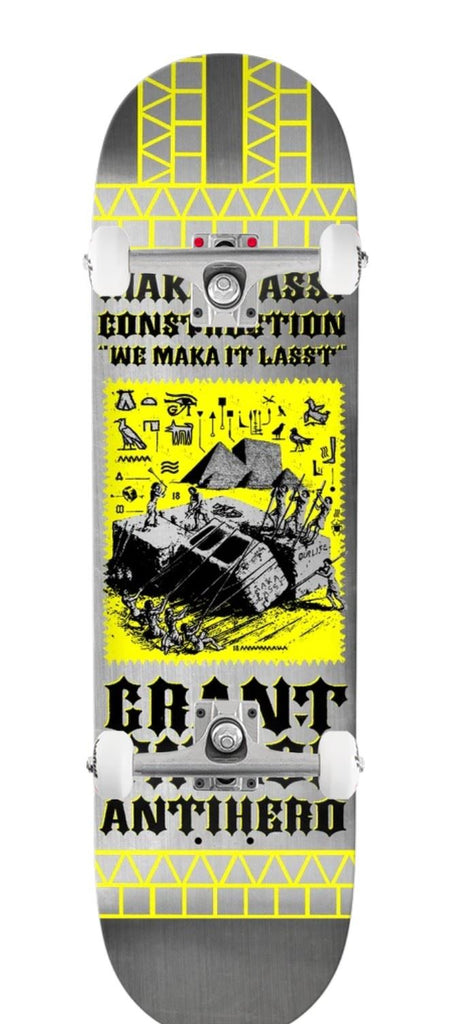 Anti Hero Grant Makalassi Construction Re-Color - DBX (Silver) x Venom Custom Complete Skateboard - 8.5"