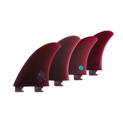 Captain Fin Co - Jeff McCallum Quad Pivot - Medium - Red (Snap-In / FCS II) - M