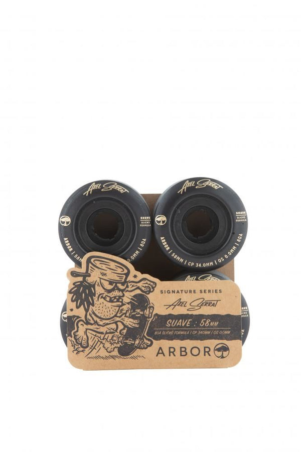 Arbor Signature Skateboard Wheels Suave Axel Serrat 80a - Black - Skatewarehouse.co.uk