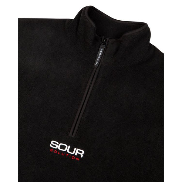Sour Solution Half Zip Micro Fleece Black - Skatewarehouse.co.uk