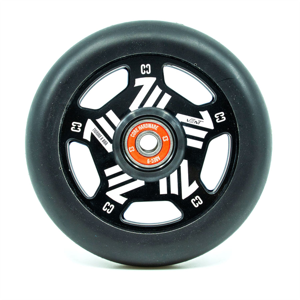 CORE Vent Hollow 110mm Stunt Scooter Wheel - Black - Skatewarehouse.co.uk