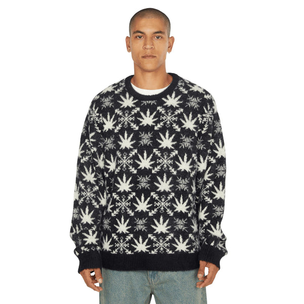 HUF Arctic Plantlife Crewneck Sweater (Black) - L