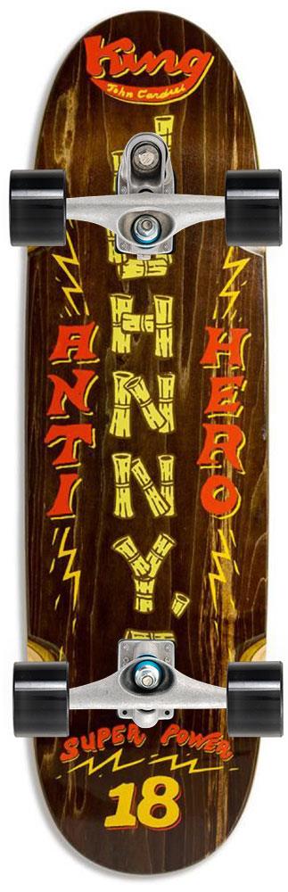 Antihero Cardiel Superpowered x Carver Custom Surf Skate Skateboard C7 - 9.18