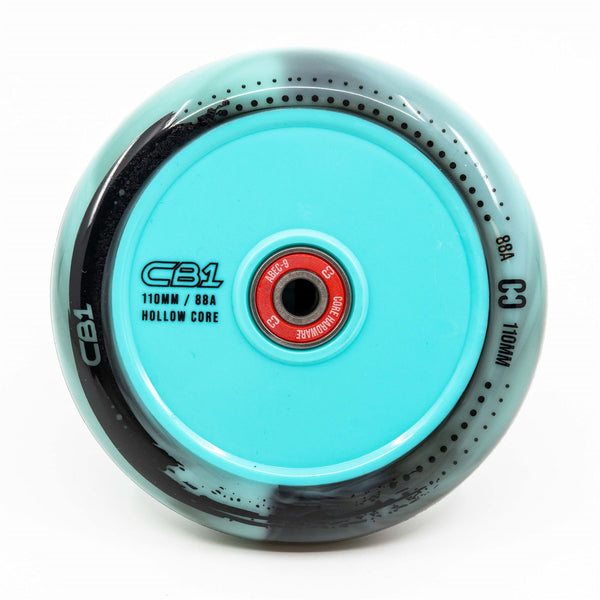 CORE CB1 Nylon Hollow Core Scooter 110mm - Black / Teal Scooter Wheels