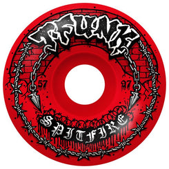 Spitfire F4 97Du T-Funk Raw Radial Full (Red) Skateboard Wheels - 57mm