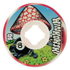 OJ Elite Skateboard Wheels Erick Winkowski Mushroom Elite - White / Red Swirl - Skatewarehouse.co.uk