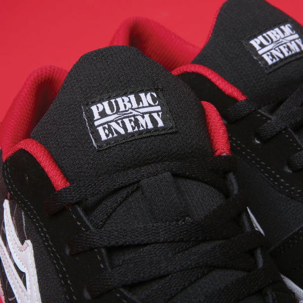Lakai x Public Enemy Cambridge Skate Shoes - Black / Red - Skatewarehouse.co.uk