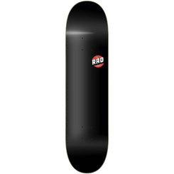 Rad Basic Logo Skateboard Deck Black 8" - Skatewarehouse.co.uk