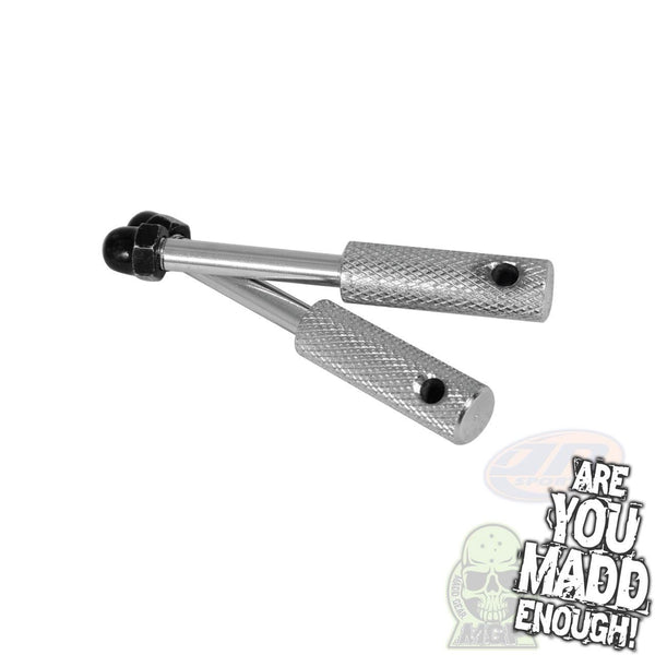 Madd Gear Mgp Integrated Axle Pegs (Pair) - Silver - Skatewarehouse.co.uk