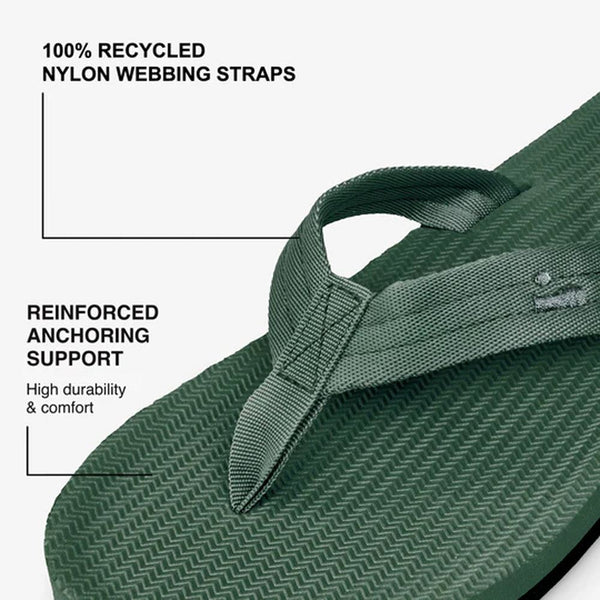 Indosole - Mens Flip Flops - Easy Living - Leaf Shoes
