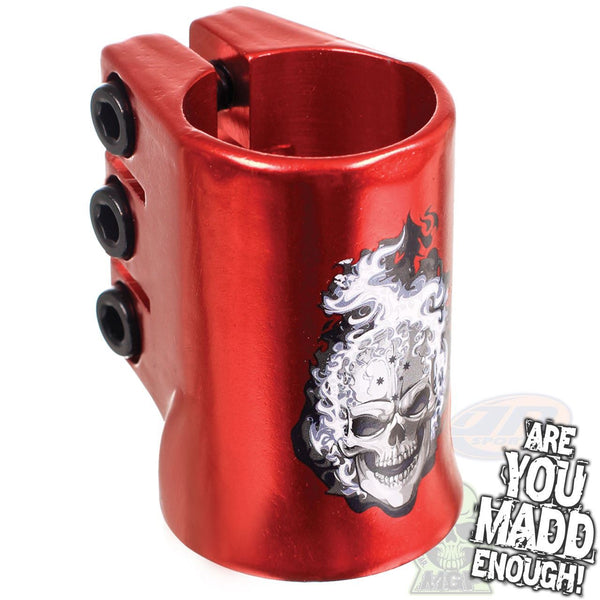 Madd Gear Mgp Hothead Oversized Triple Clamp - Red - Skatewarehouse.co.uk