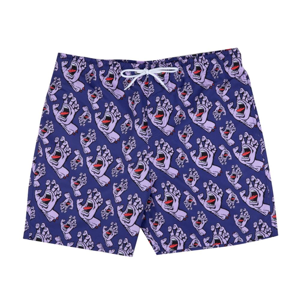 Santa Cruz Swim Shorts Hands All Over Swim Short - Navy Blue - Skatewarehouse.co.uk