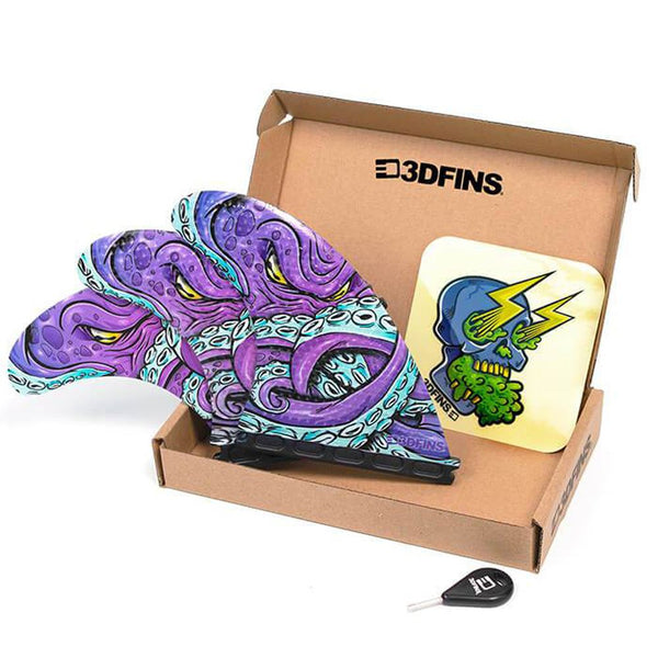 3D Fins - All Rounder Thruster - Medium - Kracken (FCS1 / FCS2 / Futures)
