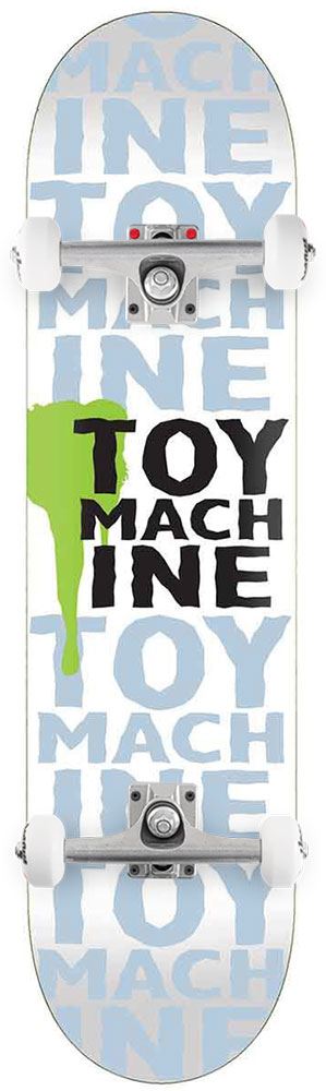 Toy Machine Drip White Custom Complete Skateboard - 8.0" - Skatewarehouse.co.uk