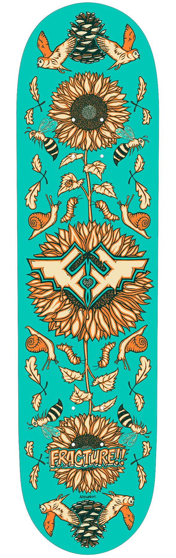 Fracture x Adswarm 2 Skateboard Deck - 8.25