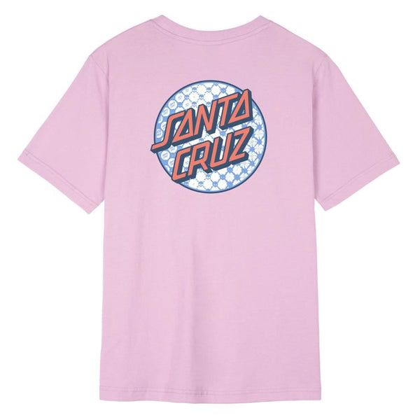 Santa Cruz Womens T-Shirt Meyer Freestyle Dot T-Shirt - Rose Quartz - Skatewarehouse.co.uk
