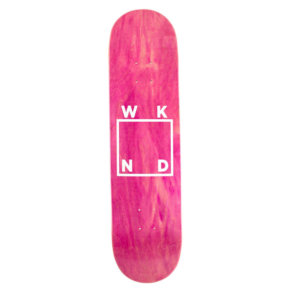 WKND White Logo On Veneer Skateboard Deck - 8.125
