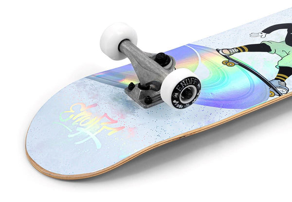 Enuff Skully Hologram White Complete Skateboard - 7.25