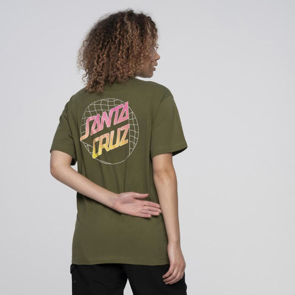 Santa Cruz T-Shirt Grid Delta Dot T-Shirt - Moss - Skatewarehouse.co.uk