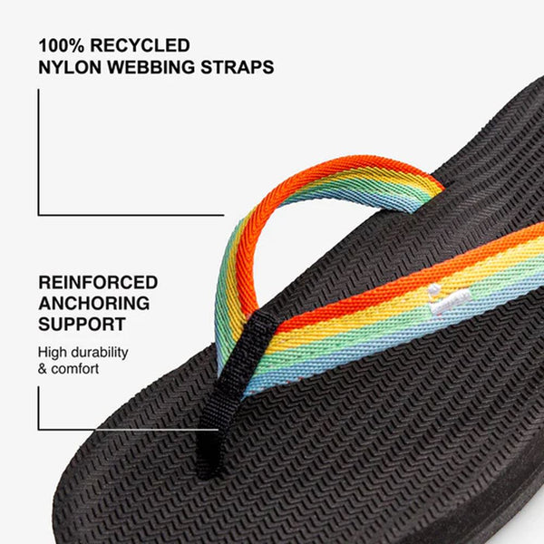 Indosole - Womens Flip Flops - Easy Living - Rainbow Shoes