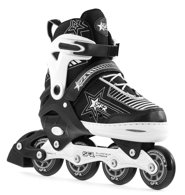 SFR Pulsar Adjustable Children's Inline Skates - Silver - Skatewarehouse.co.uk
