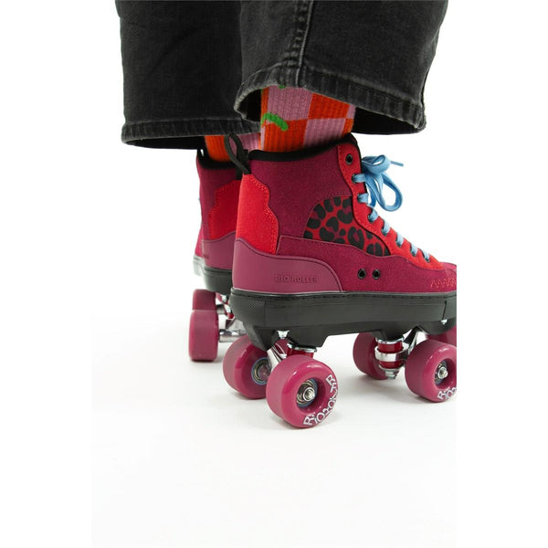 Rio Roller Beats Quad Skates - Red / Leopard