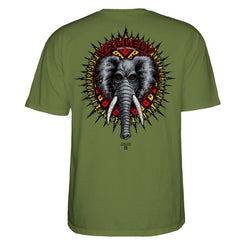 Powell-Peralta Mike Vallely Elephant Tee Military Green '2' - Skatewarehouse.co.uk