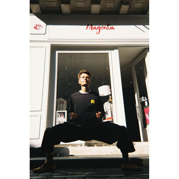 Magenta Shaolin Warm Up Crewneck Black