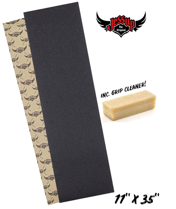 Jessup Skateboard Cruiser Longboard Wide Grip Tape Black Sheet (Sizes 9