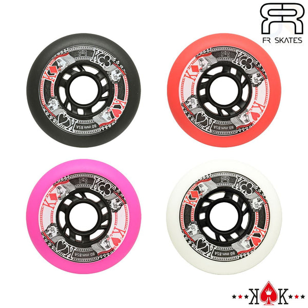 Fr Street Kings Wheel (Set of 4 Wheels) - White - 72Mm/85A - Skatewarehouse.co.uk