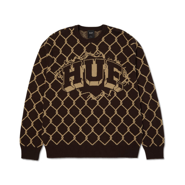 HUF Breakthrough Crewneck Sweater (Bison) - S