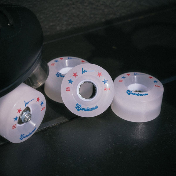 Luminous LED Quad Wheel - All Stars - 62mm / 85a (Unit)