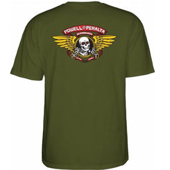 Powell-Peralta™ Winged Ripper Tee Military Green - Skatewarehouse.co.uk